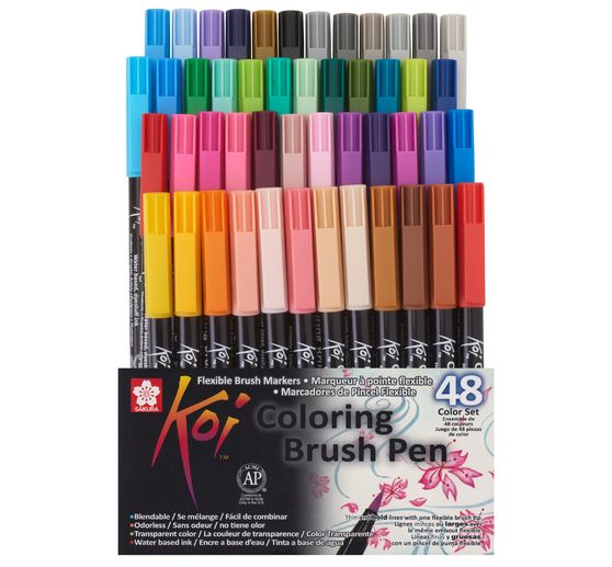 Pinselstift Koi Coloring Brush Set, 48 Farben