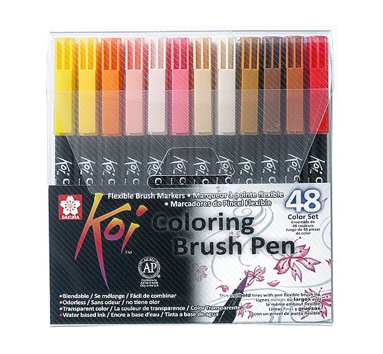 Set de feutres pinceaux « Koi », 48 couleurs