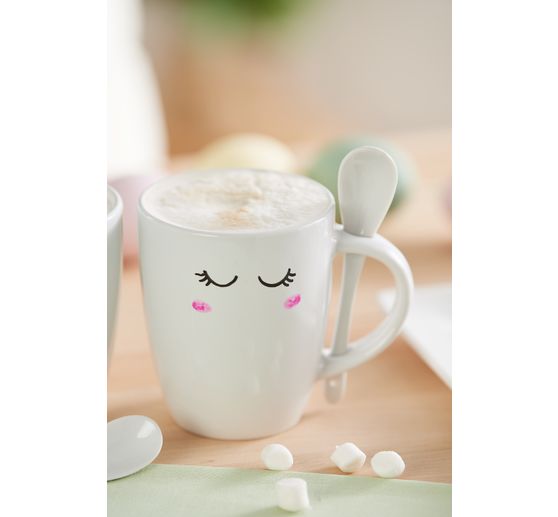 Tasses avec cuillère VBS, 2 pc.
