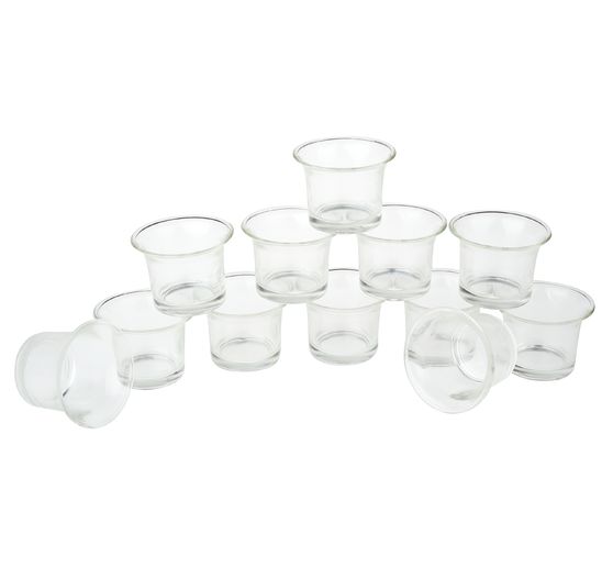 VBS Tea light jars "Curved", 12 pieces