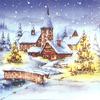 Serviette « Noël sous la neige »