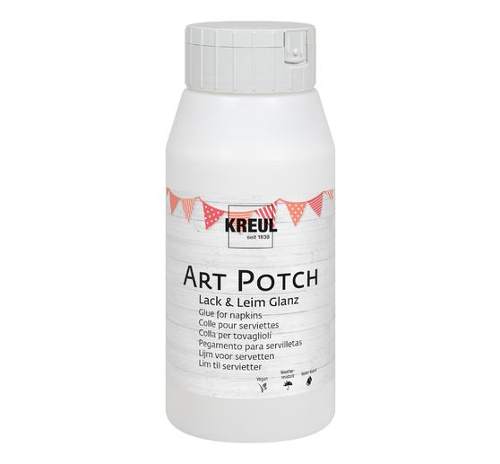 Colle-vernis pour serviettes KREUL Art Potch « Brillant », 797 g / 750 ml