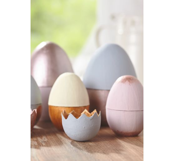 Pappmaché-Eier, teilbar, 5 Stück