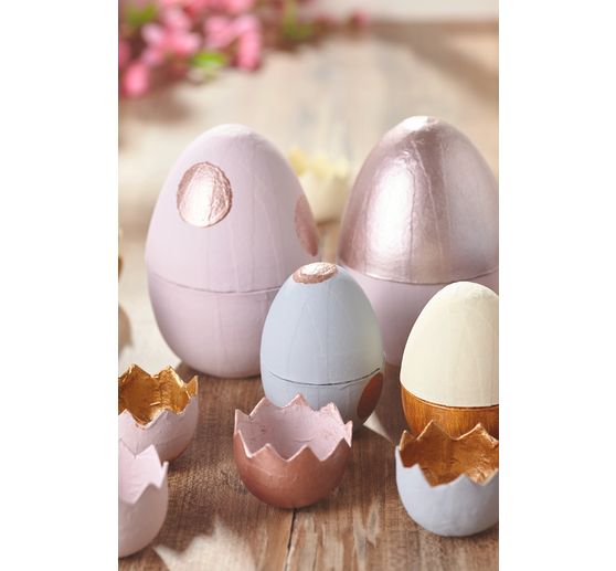 Pappmaché-Eier, teilbar, 5 Stück
