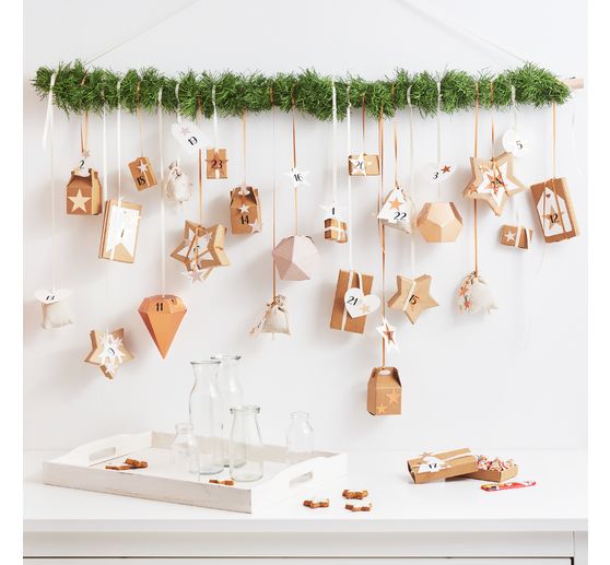 Star boxes, set of 2, Pappmachè