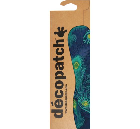 Papier d&eacute;copatch &laquo; Plumes de paon &raquo;, 3 pc.