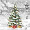 Serviette "Verschneite Weihnacht"