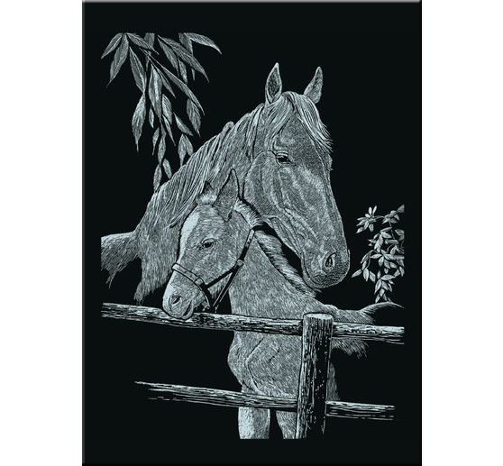 Kratzbilder "Dauerkalender Tiere", Silber, 6 Motive, 10,5 x 14,5 cm