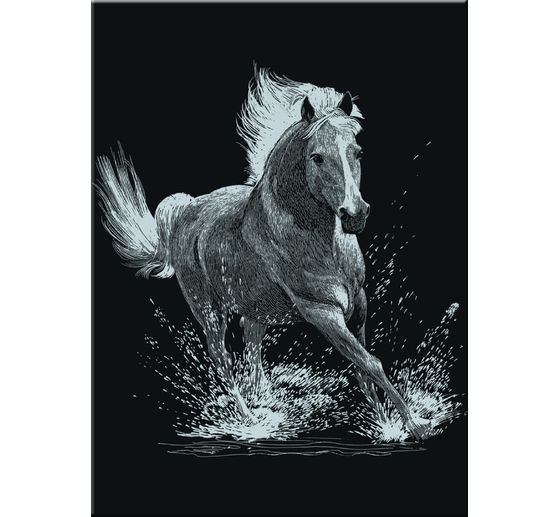 Kratzbilder "Dauerkalender Tiere", Silber, 6 Motive, 10,5 x 14,5 cm