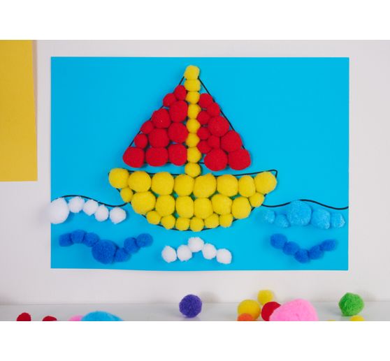Pompons VBS « Couleurs et tailles variées », 1000 pc.