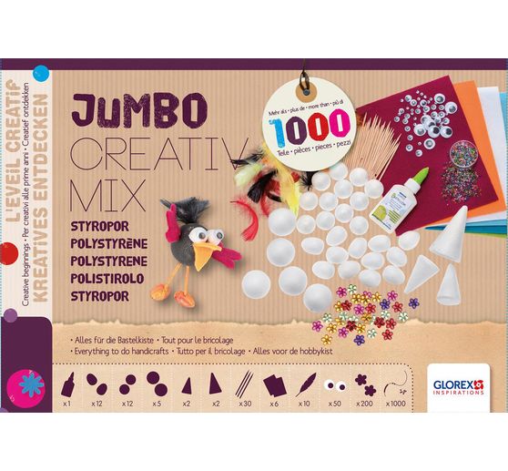 Jumbo creative mix "Styrofoam", approx. 1,000 parts