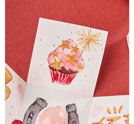 AKADEMIE Aquarellkasten mit 24 halben Näpfchen