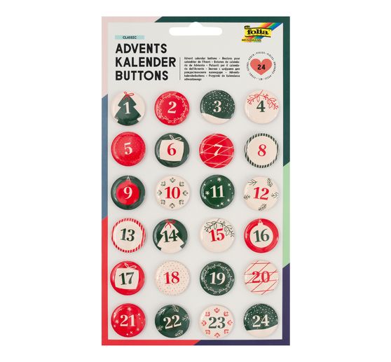 Chiffres calendrier de l’Avent « Buttons »