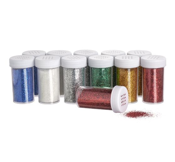 VBS Glitter "12er-Set" à 22 g, 6 Farben