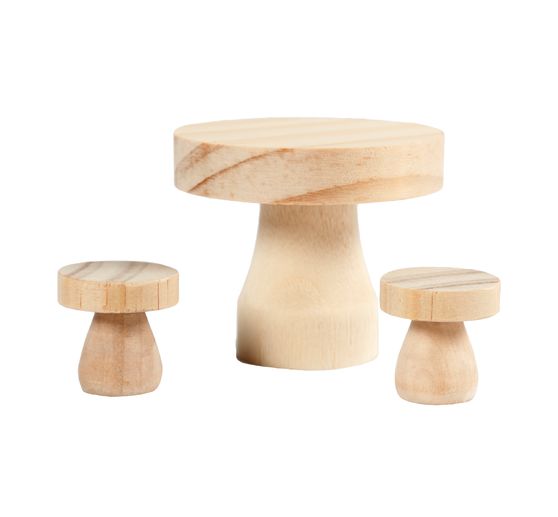 Miniature table and stool