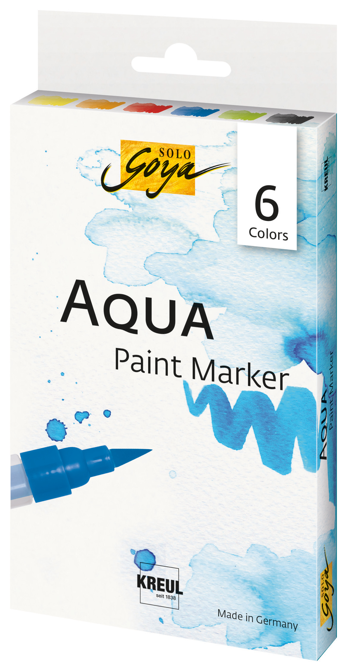 Solo Goya Aqua Paint Marker, Assorted Colours, 6 pc