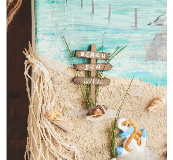 VBS Fishing net ribbon, Natural, 13 x 100 cm