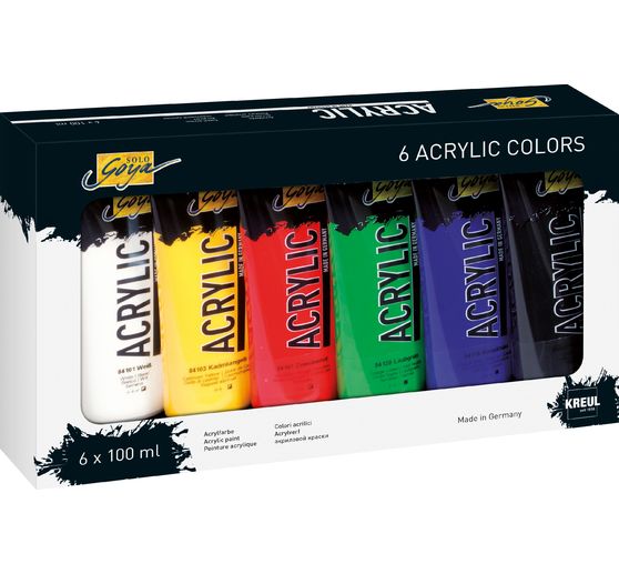 Solo Goya Acrylic Basic, 6er Set Acrylfarbe