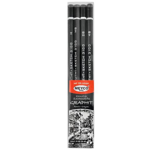 Crayons graphite, set de 4