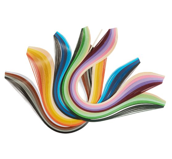 Bandes de papier quilling multicolores, 3 à 10 mm