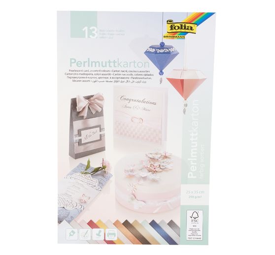 Perlmuttkarton, 13 Blatt