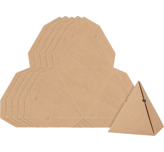 Boîtes-cadeaux en carton kraft VBS « Pyramide »