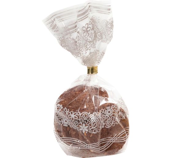 Sachets en cellophane à imprimé dentelle, 10 pc.