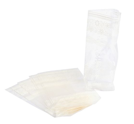 Sachets en cellophane à imprimé dentelle, 10 pc.