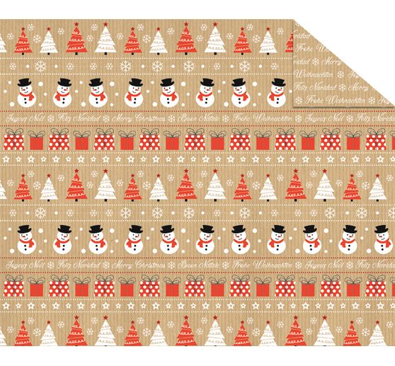 Papier cartonné à motifs « Christmas time », 49,5x68cm