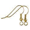 Ear hole hook with spring, 10 pieces Gold-Plated
