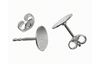 Ear hole stud 5 pairs, silver plated