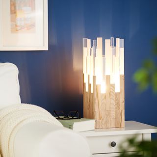 Lamp made from craft blocks