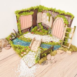 Miniature landscape garden scene