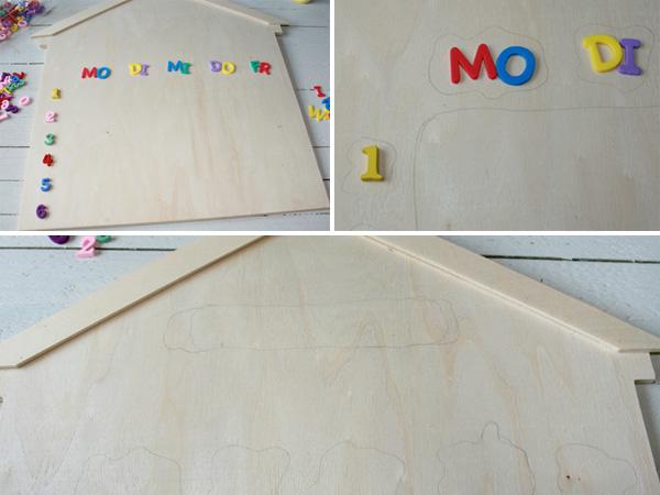 Stundenplan: Tafelfarbe auftragen Die Tafelfarbe auf das Holz malen